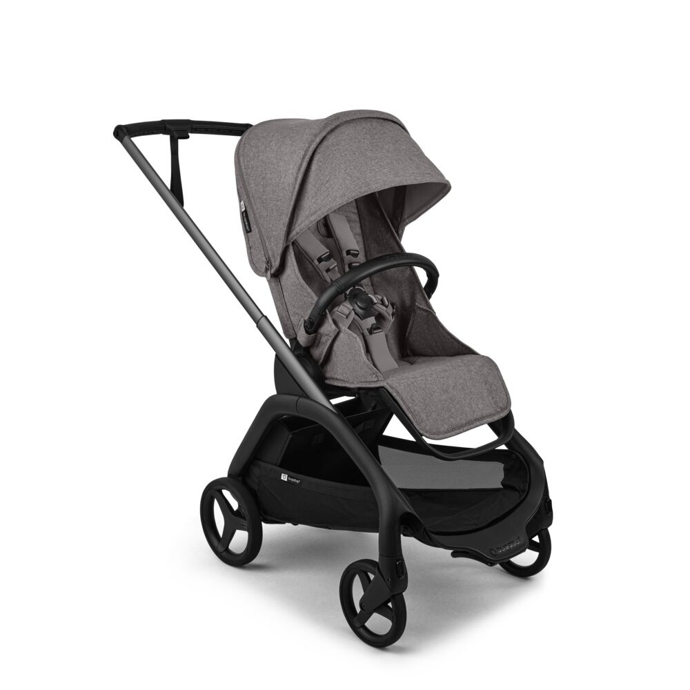 Bugaboo Dragonfly Plus - kompaktowy wózek 2w1 do miasta, składanie jedną ręką bez zdejmowania siedziska, waga 9.9 kg • Grey Melange