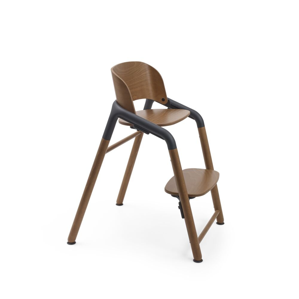 Bugaboo Giraffe - drewniane krzesełko do karmienia rosnące z dzieckiem, regulacja w sekundę bez narzędzi, drewno bukowe FSC, do 100 kg • Warm Wood/Grey