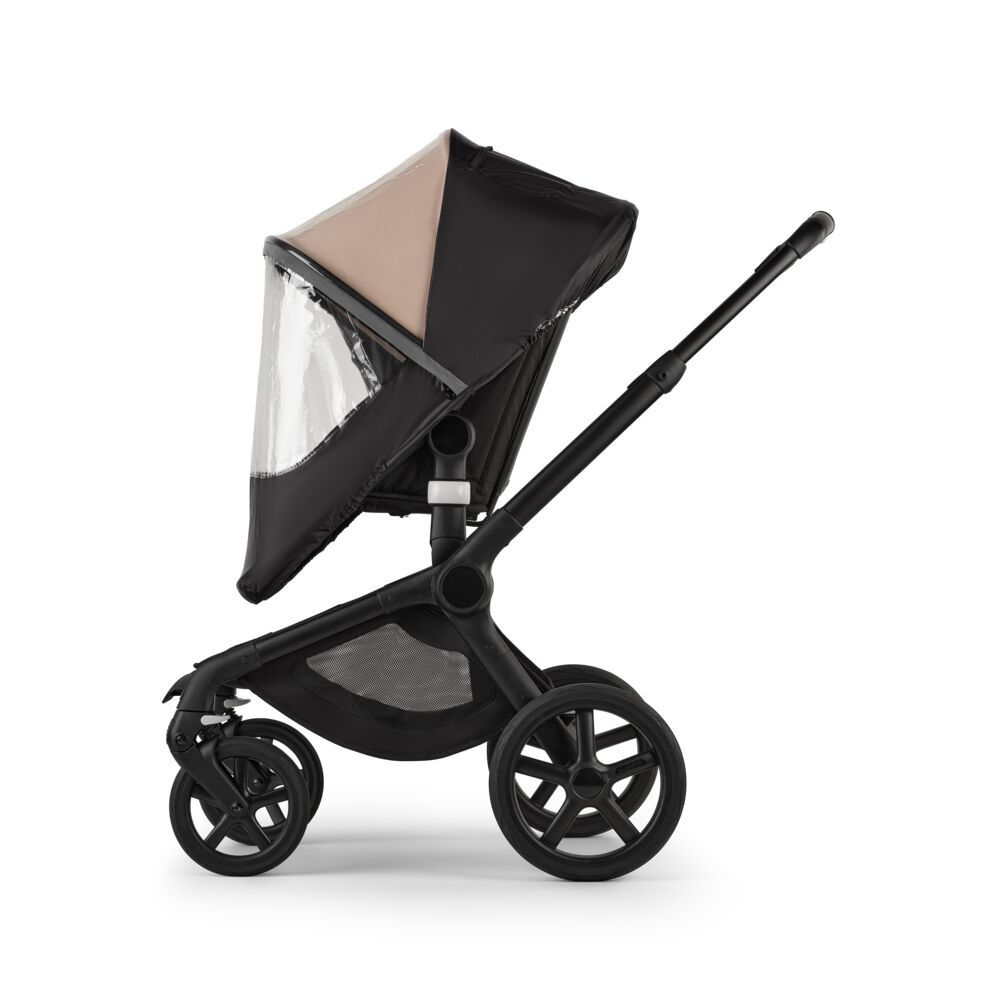 Bugaboo Fox Folia Przeciwdeszczowa - osłona przeciwdeszczowa High Performance do wózków Fox i Cameleon, montaż na gondoli i siedzisku • Black