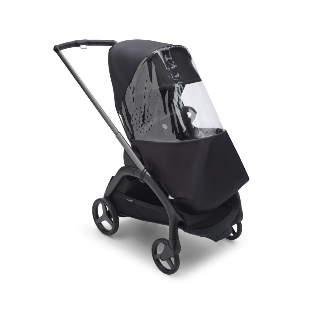 Bugaboo Dragonfly Folia Przeciwdeszczowa - osłona przeciwdeszczowa do wózka Dragonfly, na siedzisko i gondolę • Black