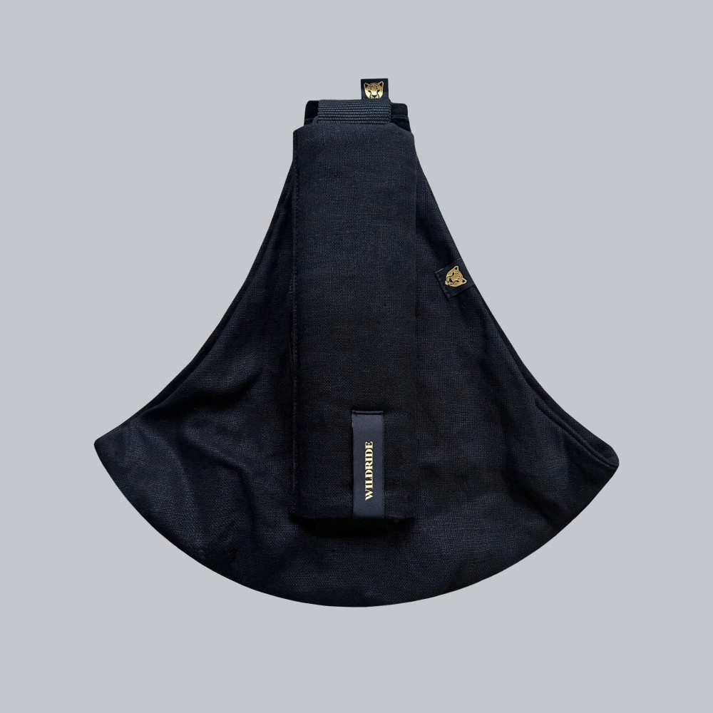 Wildride Toddler Carrier - nosidełko biodrowe dla dzieci od 9 miesięcy do 4 lat, do 20 kg, 100% bawełna • Black Linen