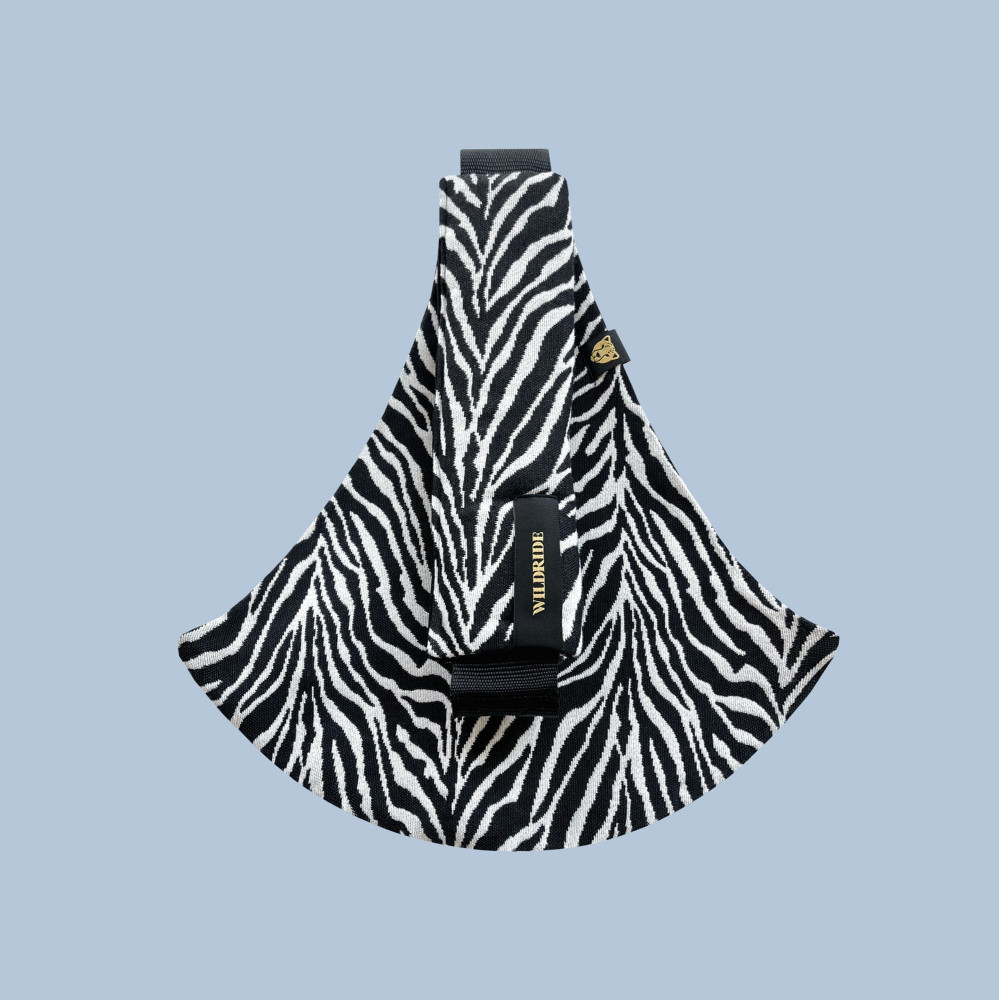 Wildride Toddler Carrier - nosidełko biodrowe dla dzieci od 9 miesięcy do 4 lat, do 20 kg, 100% bawełna • Black Zebra Print
