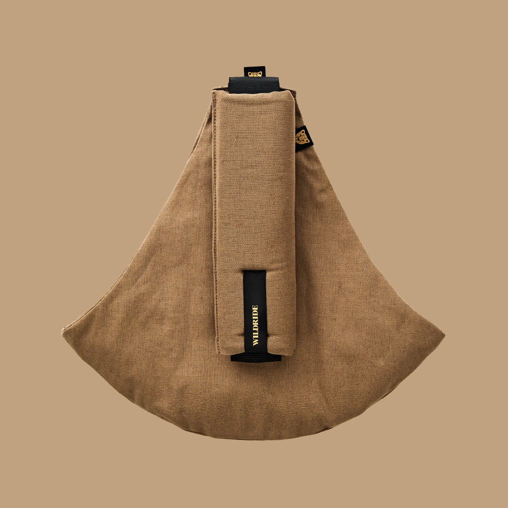 Wildride Toddler Carrier - nosidełko biodrowe dla dzieci od 9 miesięcy do 4 lat, do 20 kg, 100% bawełna • Camel Linen