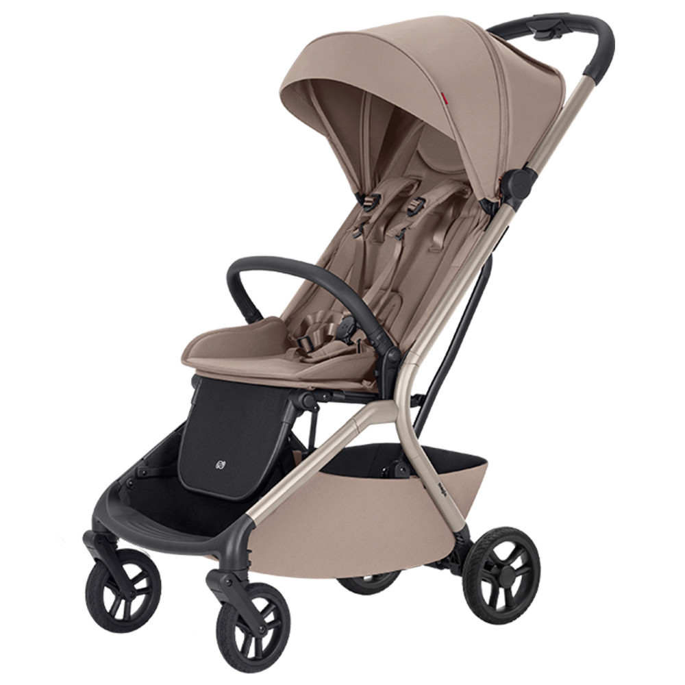 Carrello Magia 2.0 CRL-5655 - ultralekki wózek spacerowy, automatyczne składanie, rozmiar bagażu podręcznego • Spice Beige