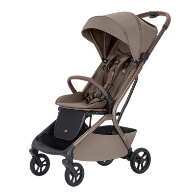 Carrello Magia 2.0 CRL-5655 - ultralekki wózek spacerowy, automatyczne składanie, rozmiar bagażu podręcznego • Cocoa Beige