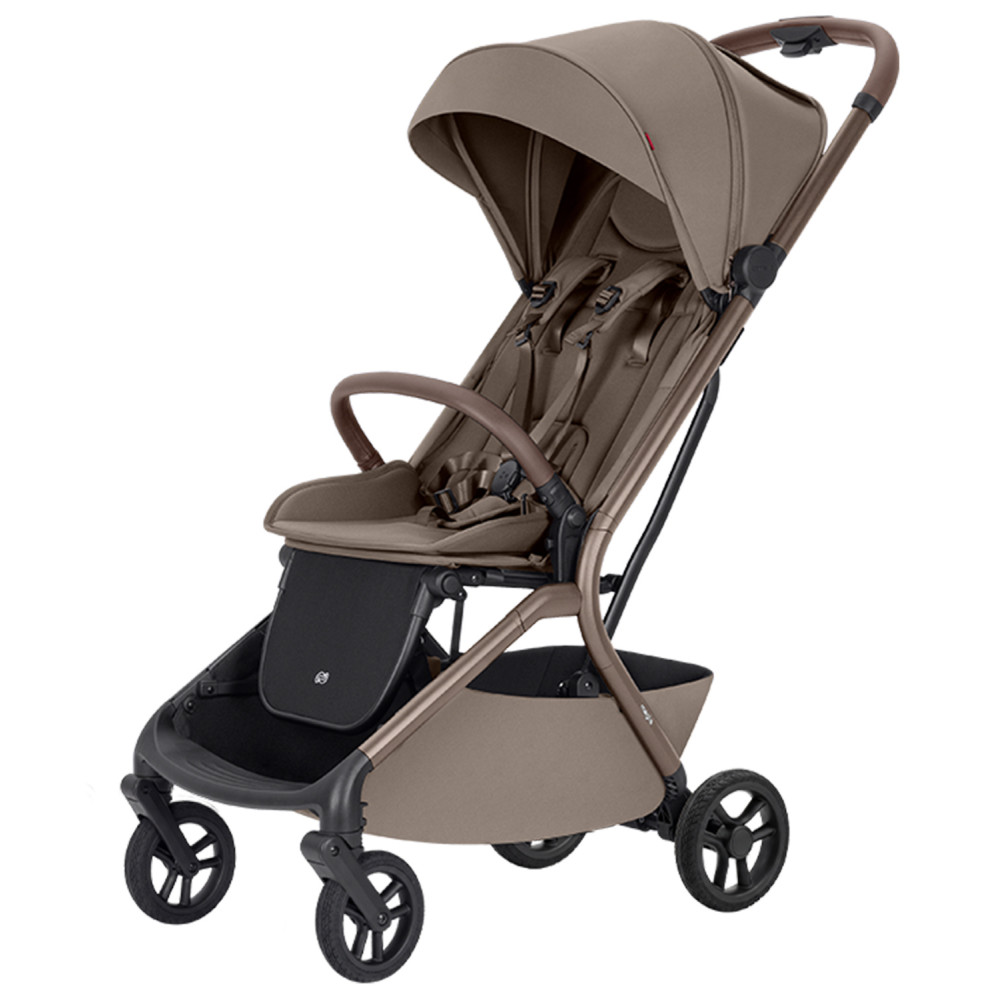 Carrello Magia 2.0 CRL-5655 - ultralekki wózek spacerowy, automatyczne składanie, rozmiar bagażu podręcznego • Cocoa Beige
