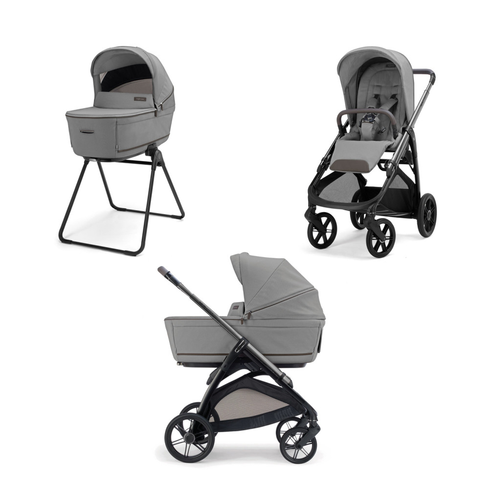 Inglesina Aptica Duo - дитячий візок 2в1 System Duo, гондола Open Up, сидіння All Season • Crystal Grey