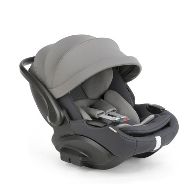 Inglesina Darwin Infant Recline EVO - автокрісло для немовлят (0 - 15міс / 40 - 87см / 0 - 13кг), майже пласке розкладання, легший за попередника, бічний захист • Garage Grey
