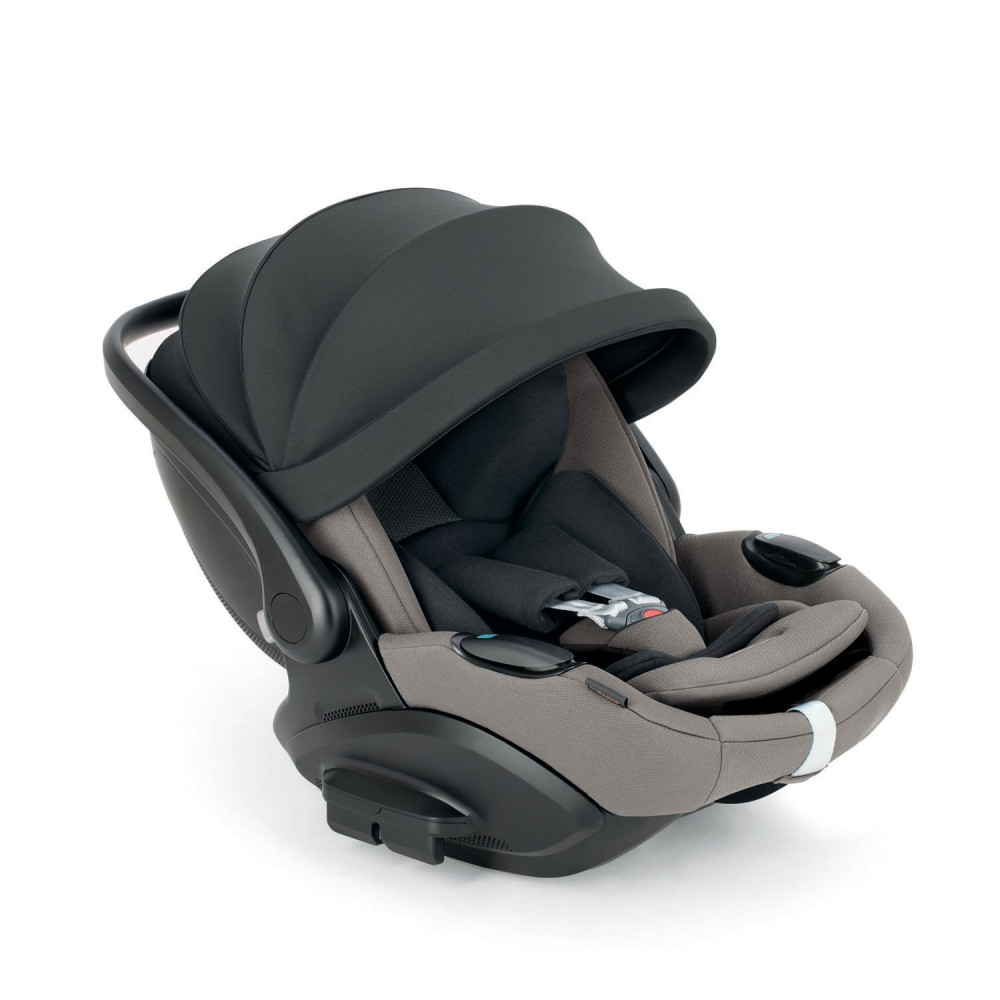 Inglesina Darwin Infant Recline EVO - fotelik samochodowy dla niemowląt (0 - 15mc / 40 - 87cm), rozkład prawie płaski, lżejszy od poprzednika, ochrona boczna • Tundra Beige