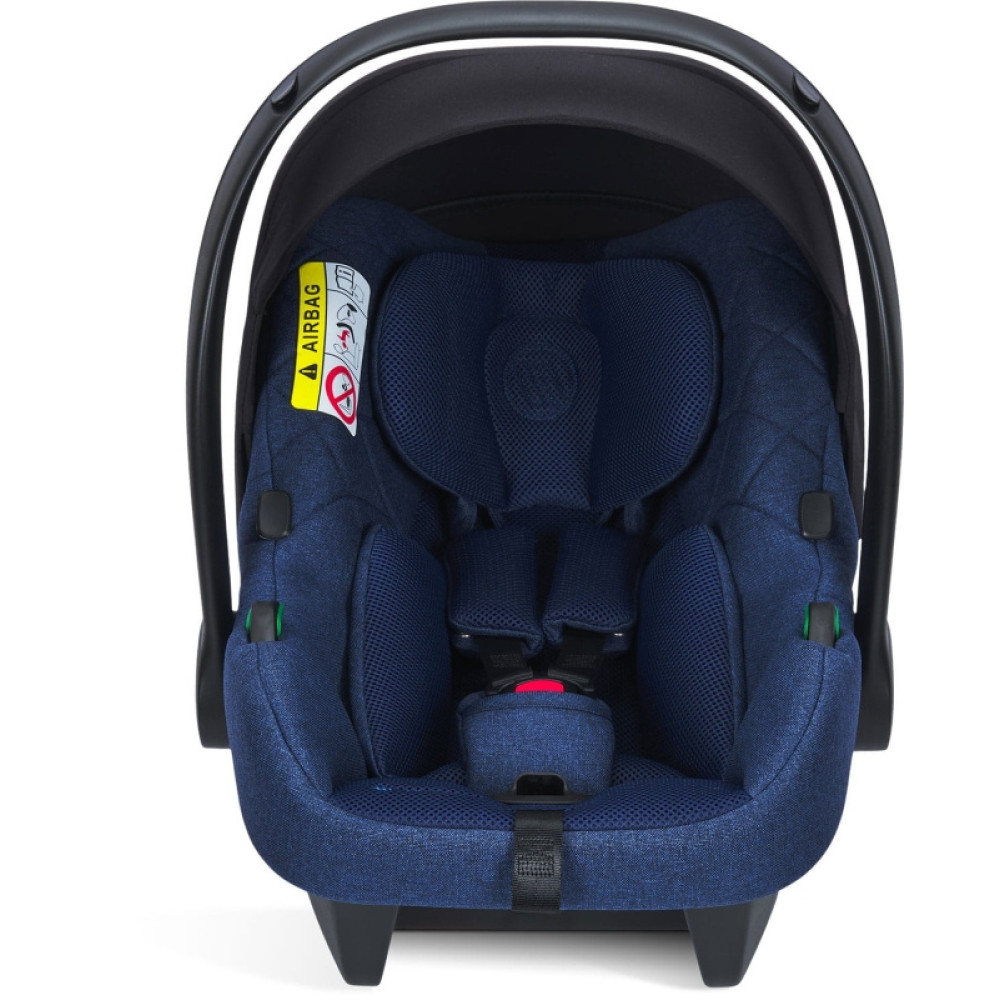 Avionaut Cosmo AirFlow - fotelik samochodowy dla niemowląt (0 - 15mc / 40 - 87cm / 0 - 13kg), tapicerka AirFlow, montaż pasami lub ISOFIX • Navy