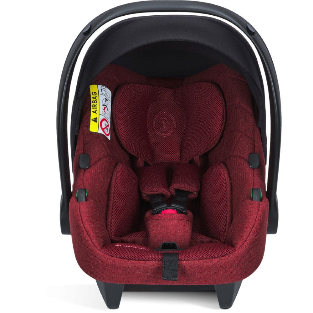 Avionaut Cosmo AirFlow - fotelik samochodowy dla niemowląt (0 - 15mc / 40 - 87cm / 0 - 13kg), tapicerka AirFlow, montaż pasami lub ISOFIX • Red