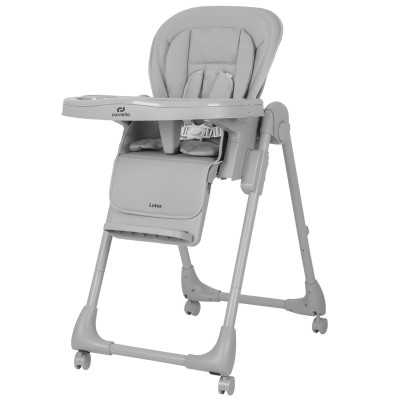 Carrello Lotus CRL-12101 - стільчик для годування на коліщатках з функцією шезлонга • Alba Grey