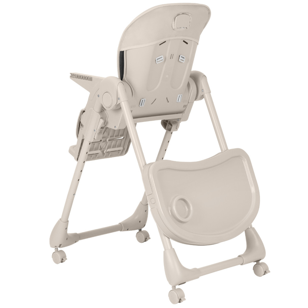 Carrello Lotus CRL-12101 - krzesełko do karmienia na kółkach z funkcją leżaczka • Dune Beige