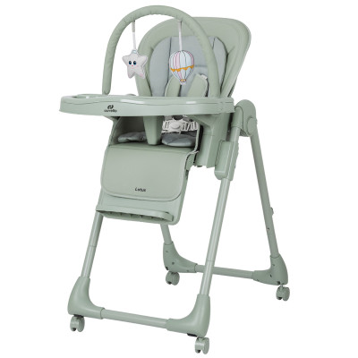 Carrello Lotus CRL-12101 - стільчик для годування на коліщатках з функцією шезлонга • Noa Green Carrello Lotus CRL-12101 - стільчик для годування на коліщатках з функцією шезлонга • Noa Green