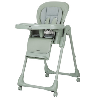 Carrello Lotus CRL-12101 - стільчик для годування на коліщатках з функцією шезлонга • Noa Green