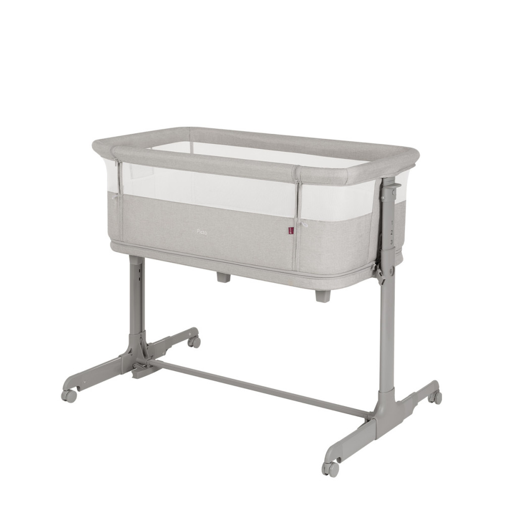 Carrello Picto CRL-16506 - łóżeczko dostawne 3 w 1 z funkcją kojca, od pierwszych dni życia • Tao Grey