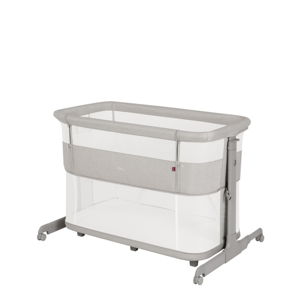 Carrello Picto CRL-16506 - łóżeczko dostawne 3 w 1 z funkcją kojca, od pierwszych dni życia • Tao Grey
