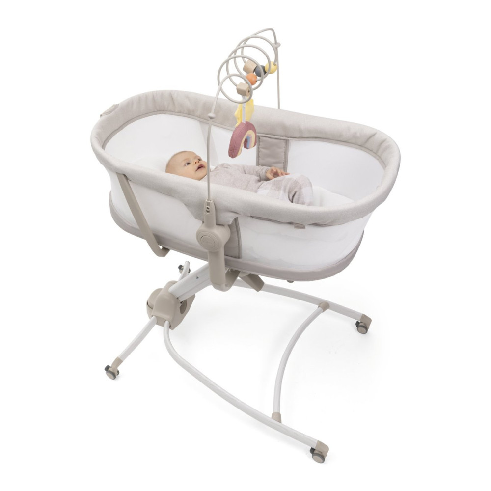 Chicco Baby Hug Armonia 4w1 - łóżeczko, leżaczek, krzesełko do karmienia i fotelik dla dzieci (0-36 mc) • Mother Pearl