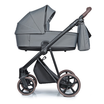 Roan IVI 2.0 Vintage - дитяча коляска 2в1, матрац Air Zone 3D, підкладка в колір коляски, безкамерні колеса • Blue Tea Roan IVI 2.0 Vintage - дитяча коляска 2в1, матрац Air Zone 3D, підкладка в колір коляски, безкамерні колеса • Blue Tea