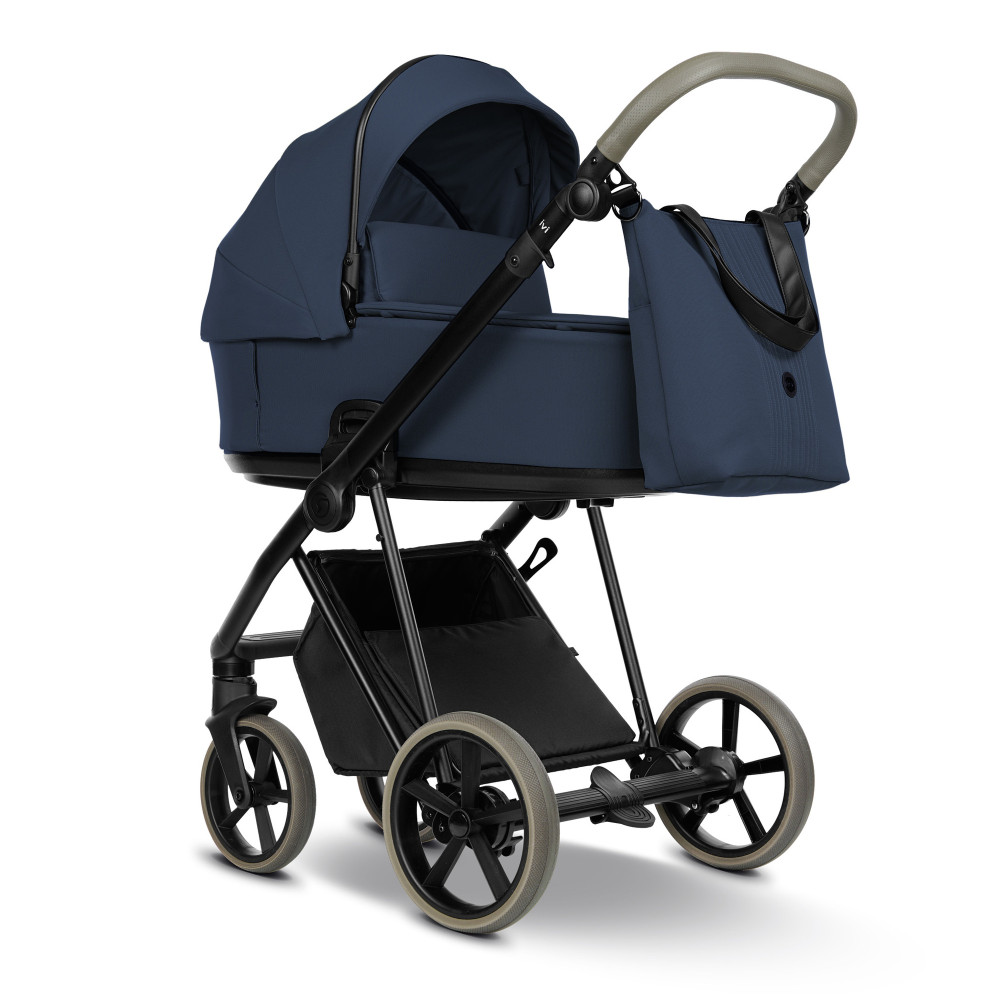 Roan IVI 2.0 Vintage - дитяча коляска 2в1, матрац Air Zone 3D, підкладка в колір коляски, безкамерні колеса • Resort Blue