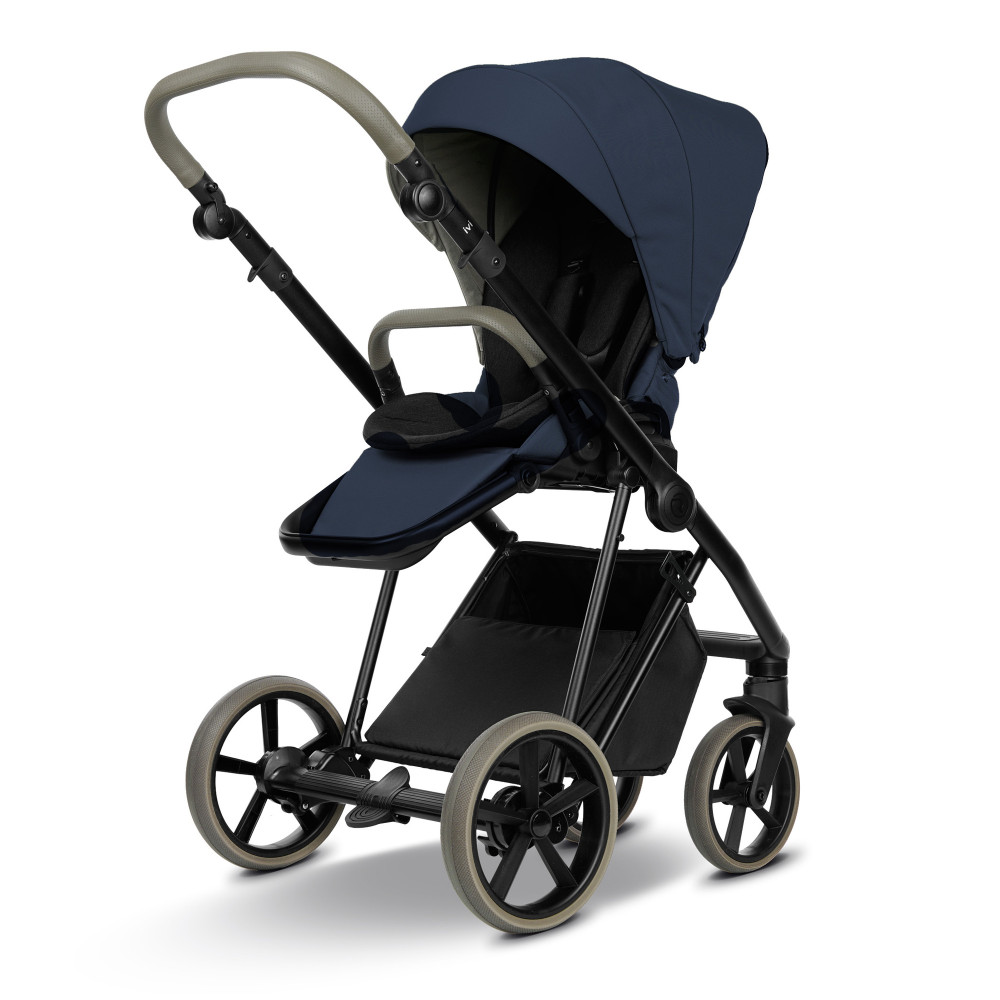 Roan IVI 2.0 Vintage - дитяча коляска 2в1, матрац Air Zone 3D, підкладка в колір коляски, безкамерні колеса • Resort Blue