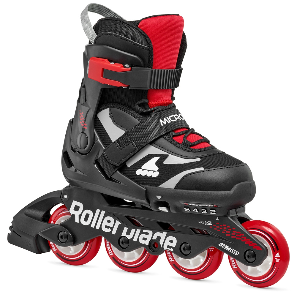 Rollerblade Microblade - rolki dziecięce regulowane • Black/Red