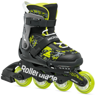 Rollerblade Microblade SL - rolki dziecięce regulowane • Black/Lime Rollerblade Microblade SL - rolki dziecięce regulowane • Black/Lime