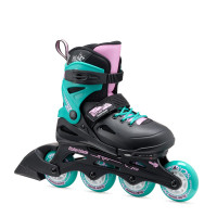 Rollerblade Fury - rolki dziecięce regulowane, rozmiar 36.5-40.5, model 2025 • Black/Sea Green