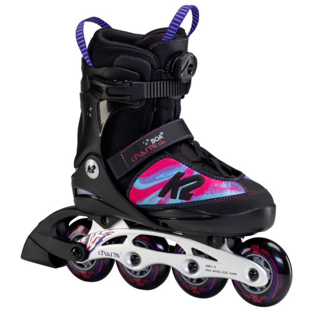 K2 Charm Boa ALU - rolki dziecięce regulowane, model 2026 • rozmiar 35-40