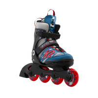 K2 Eddie Pro - rolki dziecięce regulowane, rozmiar 32-37, model 2026 • Grey/Blue