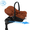 Maxi Cosi Pebble Slide Pro - lekki fotelik samochodowy dla niemowląt, nosidełko (0 - 24mc / 40 - 87cm / 0 - 13kg), SLIDETECH 2, rozkładanie do pozycji leżącej • Copper Terra