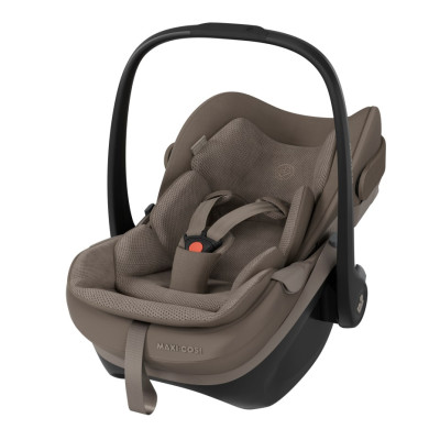 Maxi Cosi Pebble Slide Pro - lekki fotelik samochodowy dla niemowląt, nosidełko (0 - 24mc / 40 - 87cm / 0 - 13kg), SLIDETECH 2, rozkładanie do pozycji leżącej • Oak Truffle
