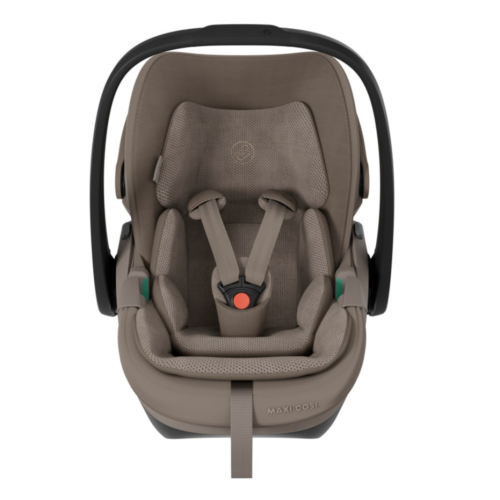 Maxi Cosi Pebble Slide Pro - lekki fotelik samochodowy dla niemowląt, nosidełko (0 - 24mc / 40 - 87cm / 0 - 13kg), SLIDETECH 2, rozkładanie do pozycji leżącej • Oak Truffle