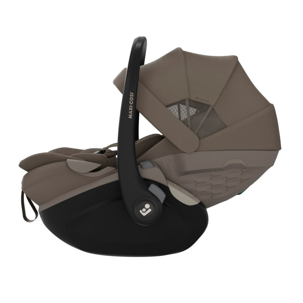 Maxi Cosi Pebble Slide Pro - lekki fotelik samochodowy dla niemowląt, nosidełko (0 - 24mc / 40 - 87cm / 0 - 13kg), SLIDETECH 2, rozkładanie do pozycji leżącej • Oak Truffle