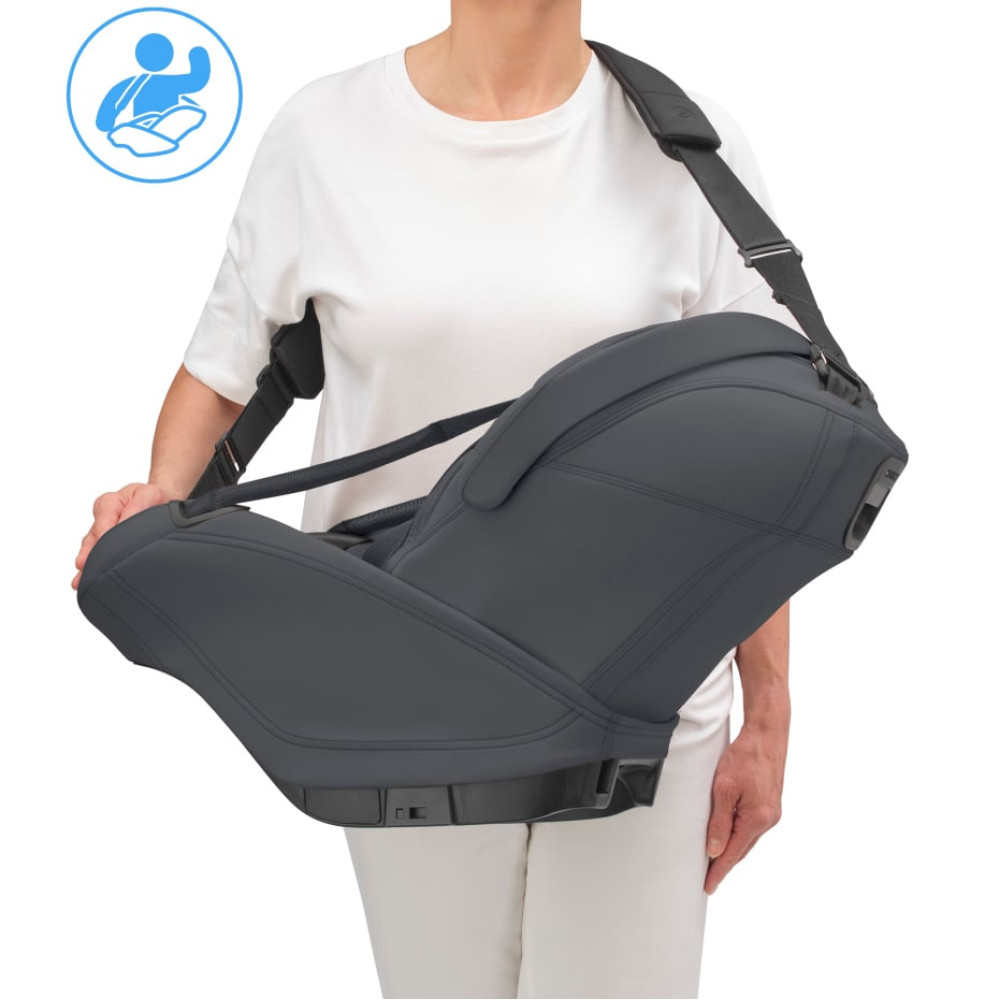 Maxi Cosi Coral Slide Pro - rozkładany fotelik samochodowy dla niemowląt, nosidełko (0 - 24mc / 40 - 87cm / 0 - 13kg) • Moon Graphite
