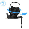 Maxi Cosi Pebble Slide Pro - легке автокрісло для немовлят із базою FamilyFix Slide Pro (0 - 24міс / 40 - 87см / 0 - 13кг), SLIDETECH 2, поворот і висування на 27 см • Black Onyx