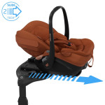 Maxi Cosi Pebble Slide Pro - lekki fotelik samochodowy dla niemowląt z bazą FamilyFix Slide Pro (0 - 24mc / 40 - 87cm / 0 - 13kg), SLIDETECH 2, obrót i wysuwanie o 27 cm • Copper Terra