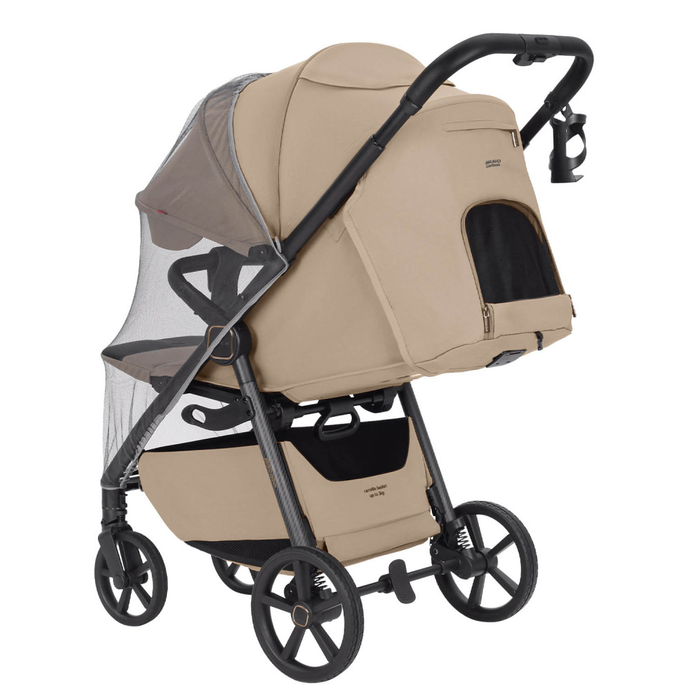 Carrello Bravo Carbon 2026 CRL-5530 - wózek spacerowy całoroczny z lampką LED, ulepszona amortyzacja, magnetyczne zapięcie pasów, rączka teleskopowa • Ketch Beige Carrello Bravo Carbon 2026 CRL-5530 - wózek spacerowy całoroczny z lampką LED, ulepszona amortyzacja, magnetyczne zapięcie pasów, rączka teleskopowa • Ketch Beige