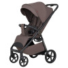 Carrello Bravo Carbon 2026 CRL-5530 - прогулянкова коляска цілорічна зі світлодіодним ліхтарем, покращена амортизація, магнітне застібання ременів, телескопічна ручка • Mineral Brown