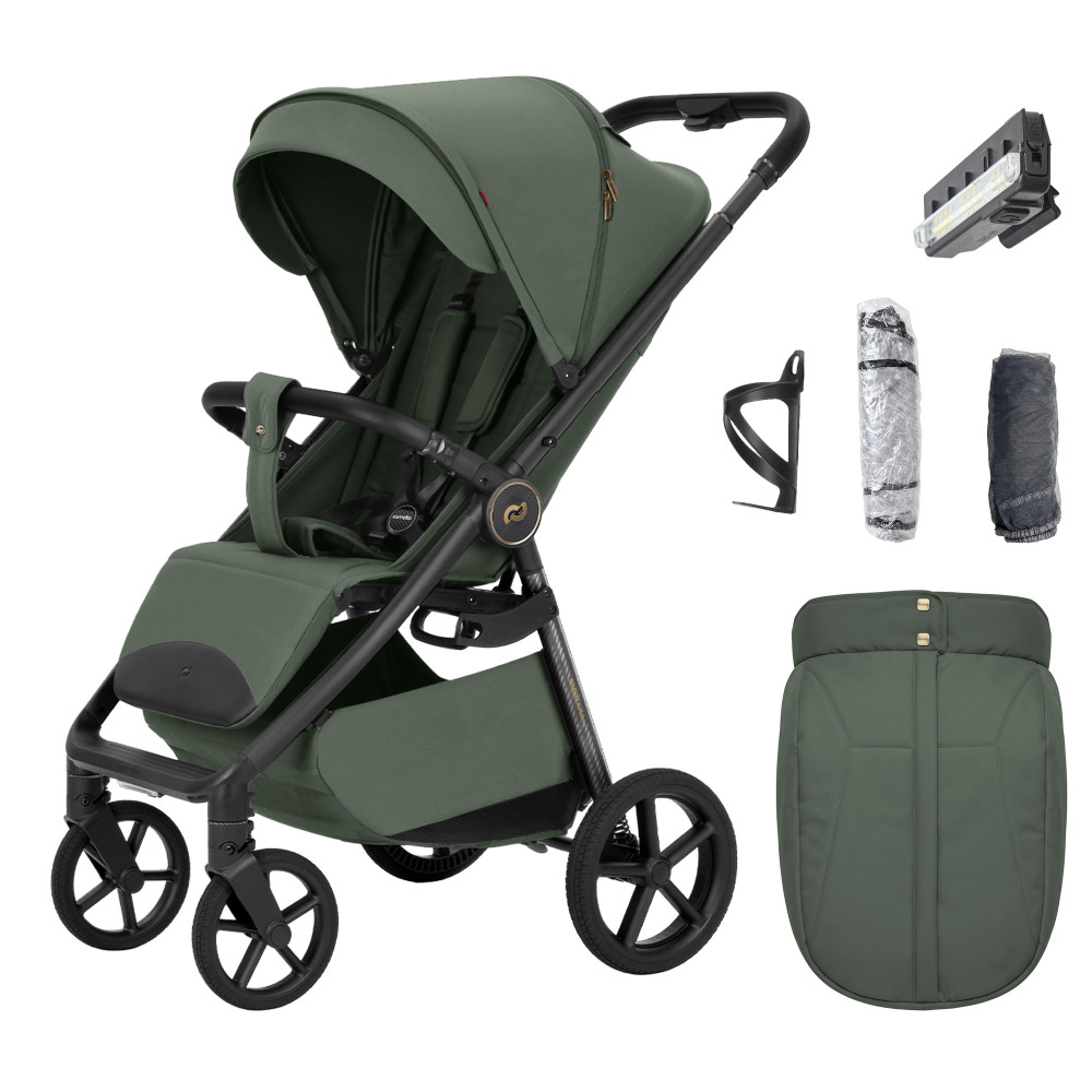 Carrello Bravo Carbon 2026 CRL-5530 - wózek spacerowy całoroczny z lampką LED, ulepszona amortyzacja, magnetyczne zapięcie pasów, rączka teleskopowa • Tropic Green Carrello Bravo Carbon 2026 CRL-5530 - wózek spacerowy całoroczny z lampką LED, ulepszona amortyzacja, magnetyczne zapięcie pasów, rączka teleskopowa • Tropic Green