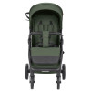 Carrello Bravo Carbon 2026 CRL-5530 - wózek spacerowy całoroczny z lampką LED, ulepszona amortyzacja, magnetyczne zapięcie pasów, rączka teleskopowa • Tropic Green