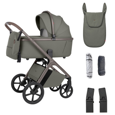 Carrello Vector CRL-6553 - універсальна дитяча коляска 2в1 з глибокою люлькою та регулюванням висоти люльки без адаптерів • Artichoke Green Carrello Vector CRL-6553 - універсальна дитяча коляска 2в1 з глибокою люлькою та регулюванням висоти люльки без адаптерів • Artichoke Green
