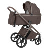Carrello Vector CRL-6553 - uniwersalny wózek dziecięcy 2w1 z głęboką gondolą i regulacją wysokości gondoli bez adapterów • Coffee Beige