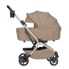 Carrello Magia 2.0 CRL-6655 - lekki wózek dziecięcy 2w1, kompaktowy wózek podróżny, gondola składana razem ze stelażem do rozmiarów bagażu podręcznego • Spice Beige