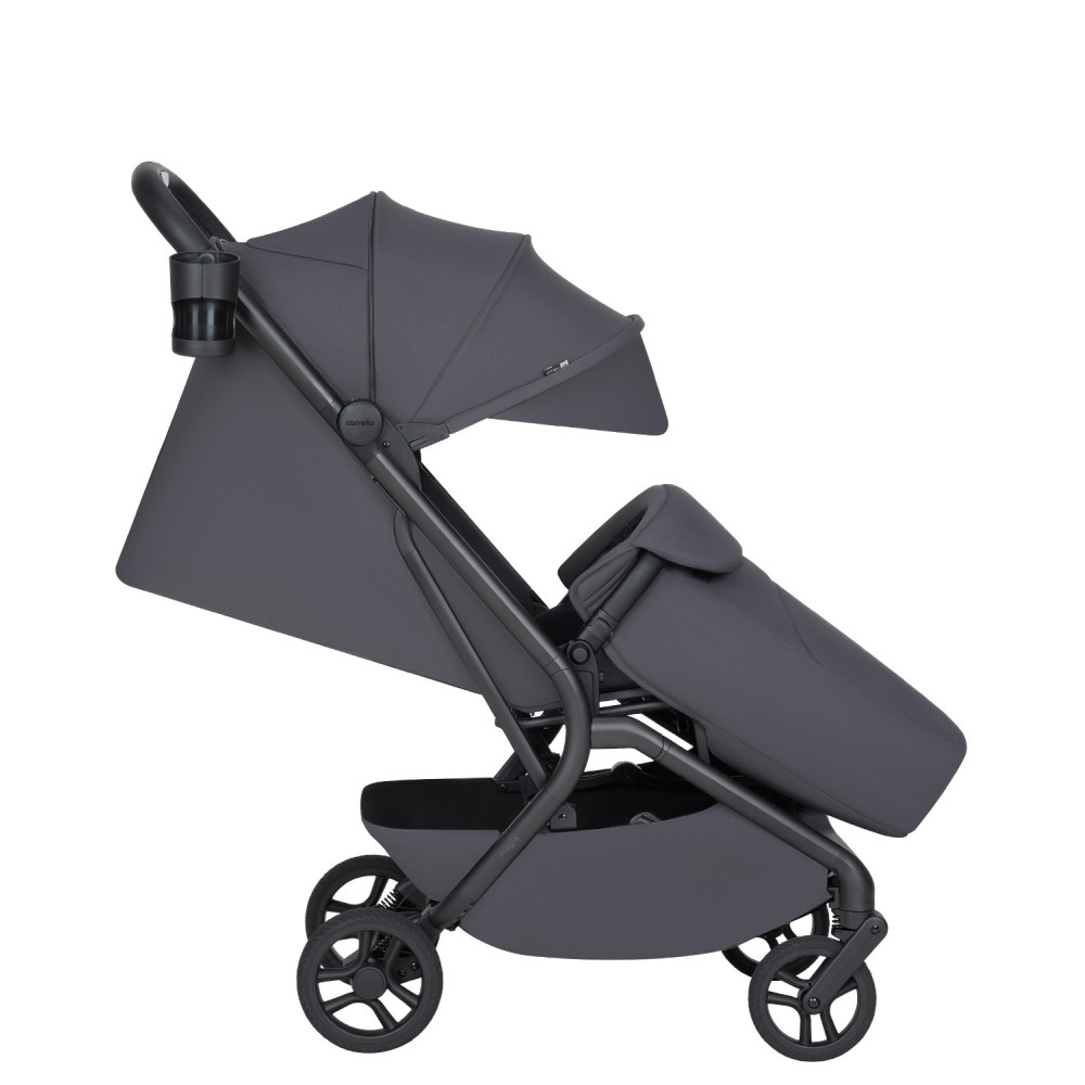 Carrello Magia 2.0 CRL-6655 - lekki wózek dziecięcy 2w1, kompaktowy wózek podróżny, gondola składana razem ze stelażem do rozmiarów bagażu podręcznego • Elm Grey