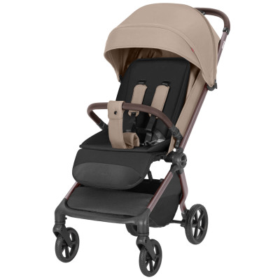 Carrello Atom M 2.0 CRL-5527 - легка прогулянкова коляска з автоматичним складанням • Snow Beige