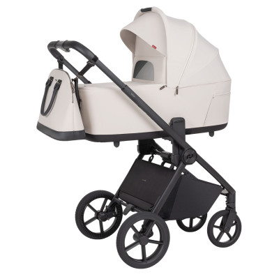 Carrello Ultra F CRL-6557 - дитяча коляска 2в1 зі складною люлькою • Milk Grey