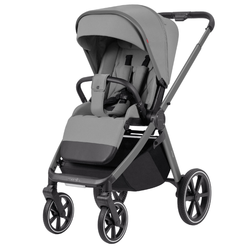 Carrello Omega CRL-6531 - універсальна модульна коляска 2в1 з двоступеневою амортизацією та телескопічною ручкою • Cliff Grey