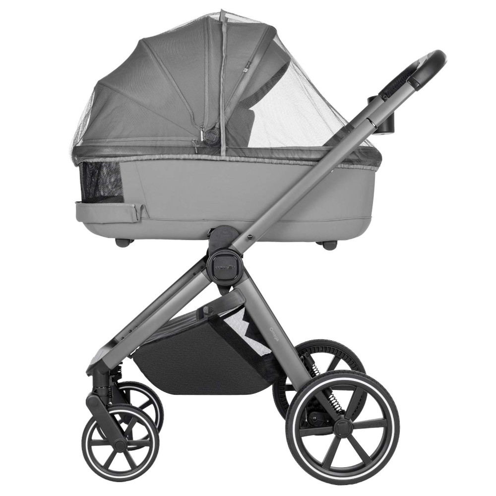 Carrello Omega CRL-6531 - універсальна модульна коляска 2в1 з двоступеневою амортизацією та телескопічною ручкою • Cliff Grey