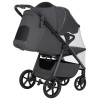 Carrello Bravo Carbon 2026 CRL-5530 - wózek spacerowy całoroczny z lampką LED, ulepszona amortyzacja, magnetyczne zapięcie pasów, rączka teleskopowa • Lumber Grey